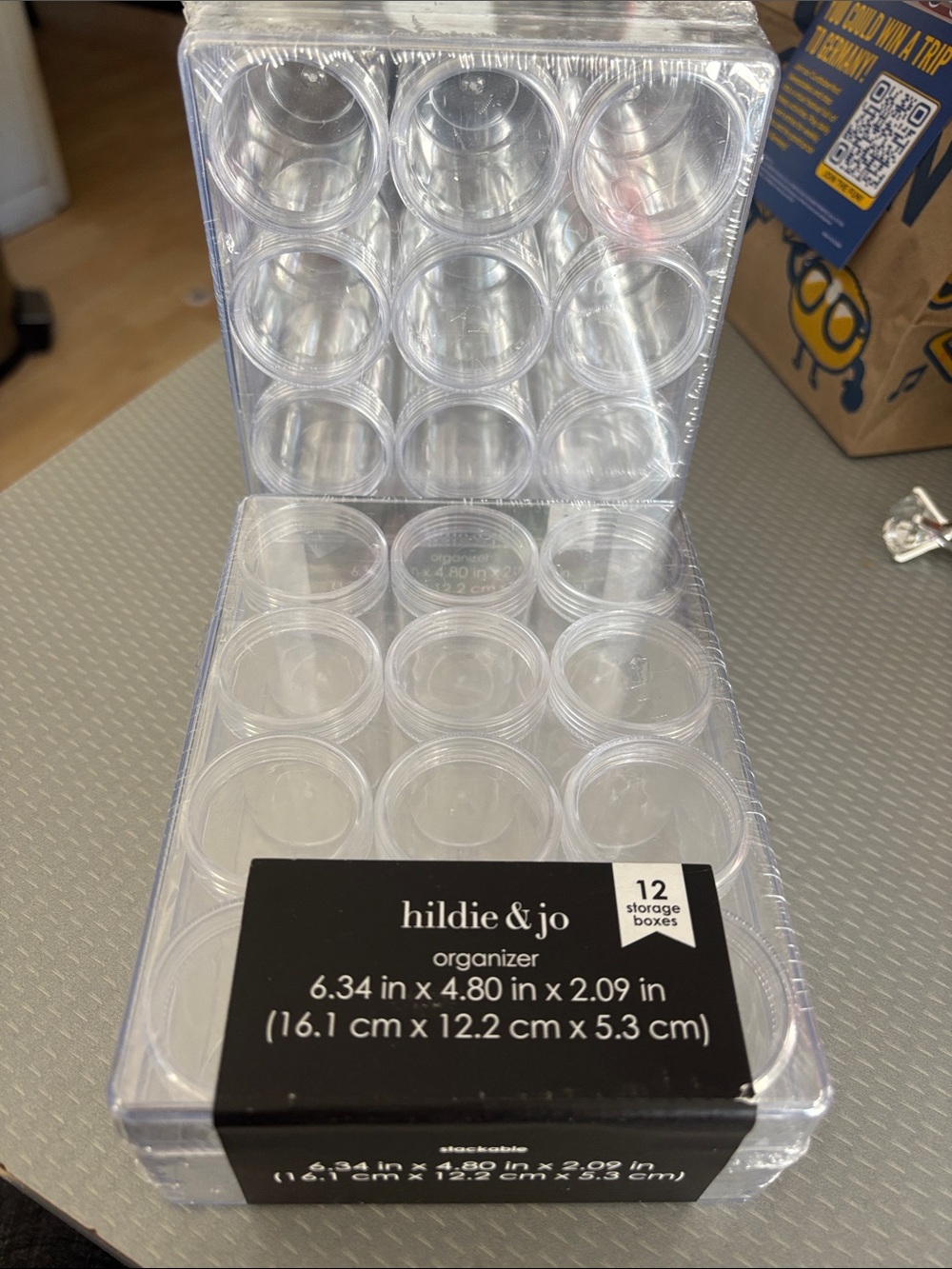 hildie & jo Clear Plastic Jewelry Organizer - Transparent (Set of 12)